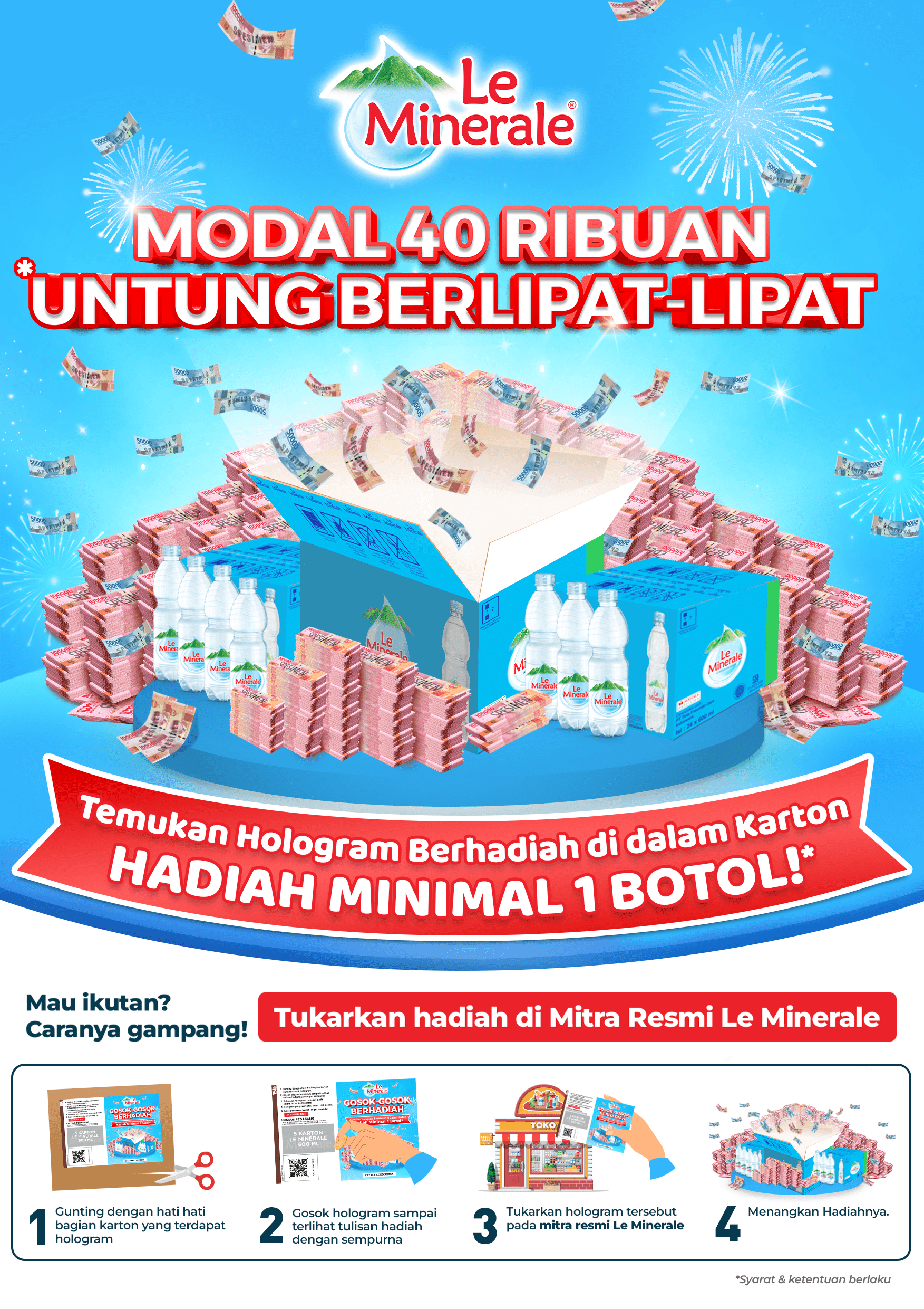 [Khusus Pedagang] Le Minerale Gosok Gosok. Makin digosok, makin cuan!!